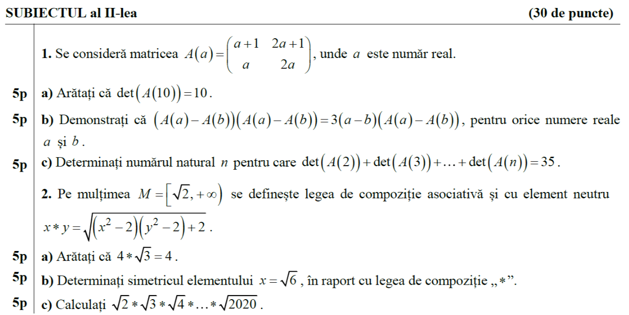 Matematica – Bacalaureat, Evaluare Nationala – Variante RezolvateToate ...